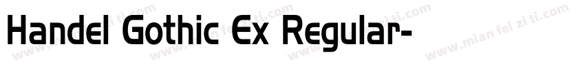 Handel Gothic Ex Regular字体转换